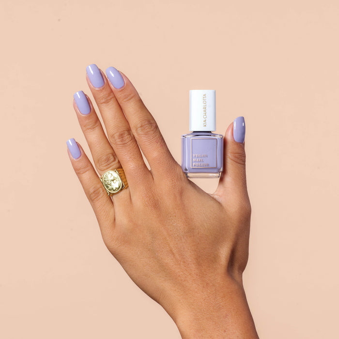Kia Charlotta Nail Polish Lavender - on nails