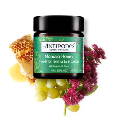 Antipodes Manuka Honey Eye Cream - with ingredients