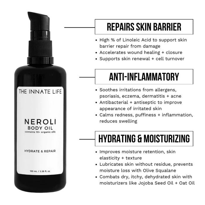 The Innate Life Neroli Body Oil - Benefits