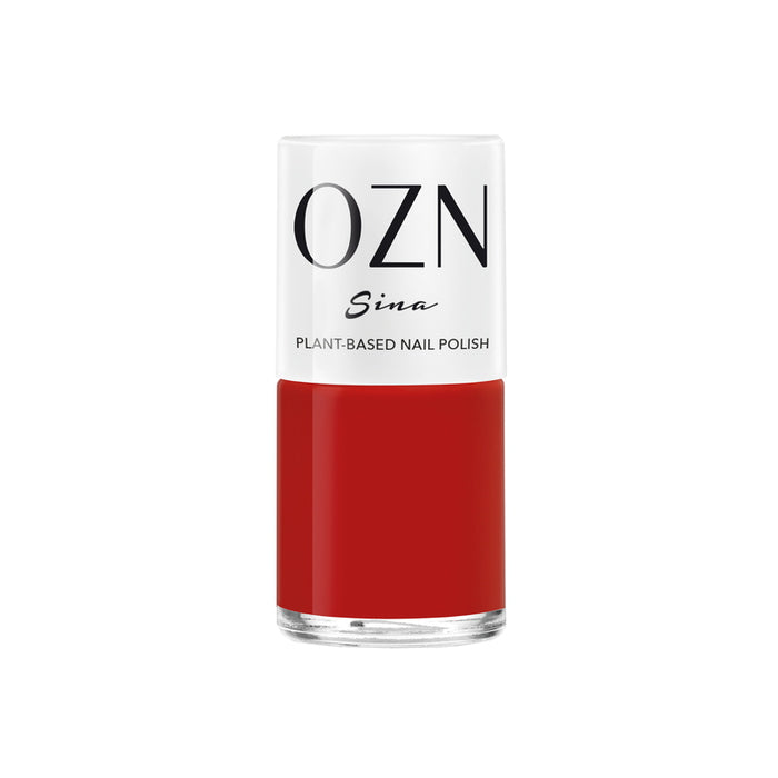 OZN Nail polish Sina - cherry red with a touch of pink