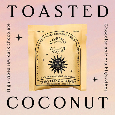 Cosmic Dealer Box of 7 Chakra Chocolates Mood Toasted Coconut