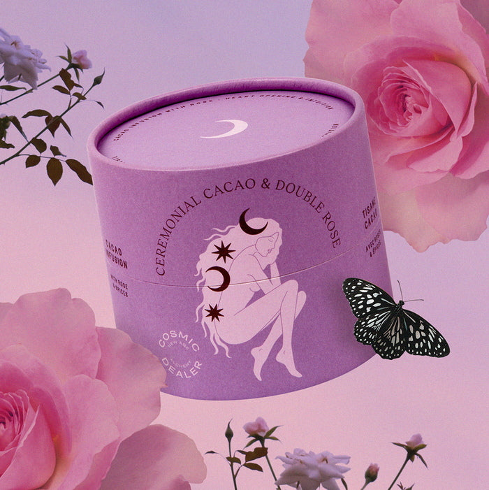 Ayurvedic Herbal Tea - Ceremonial Cacao & Double Rose Mood with Roses
