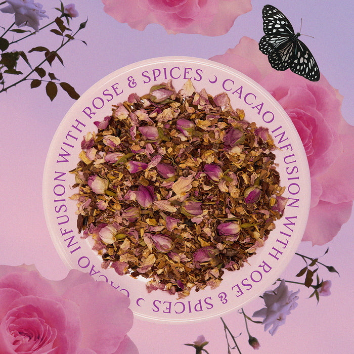Ayurvedic Herbal Tea - Ceremonial Cacao & Double Rose - what is inside?