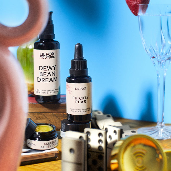 Néctar iluminador facial Lilfox Prickly Pear - estado de ánimo con Dewy Bean Dream