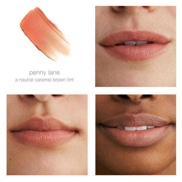 RMS Beauty Tinted Daily Lip Balm Penny Lane - swatch and on lips