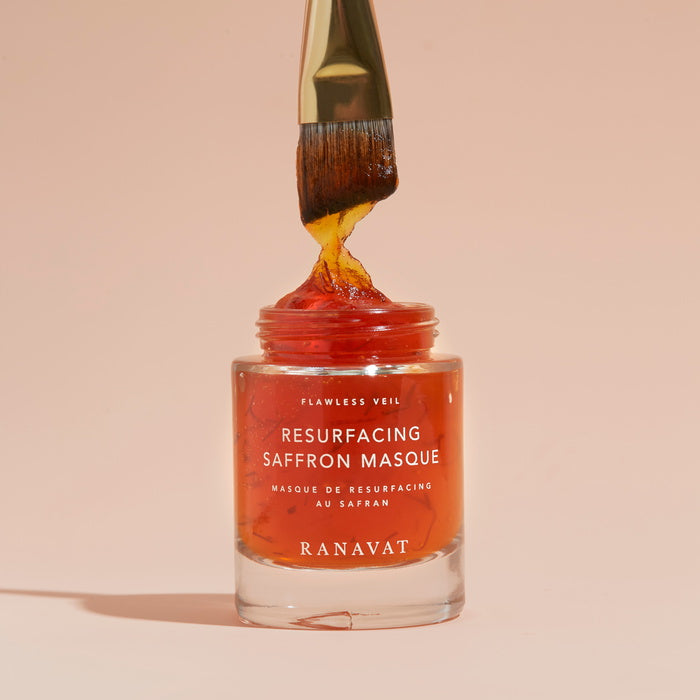Ranavat Flawless Veil Resurfacing AHA Saffron Masque open jar