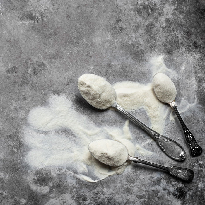 Ancient + Brave True Collagen Powder on spoons