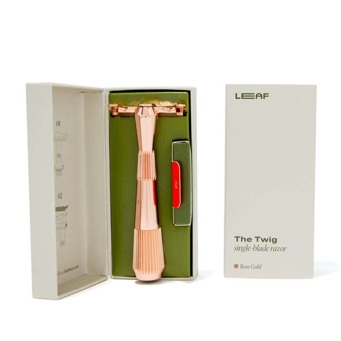 Kit de rasoir The Twig Emballage en or rose