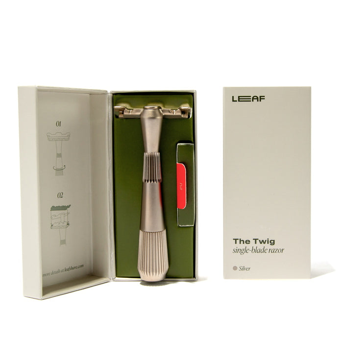 The Twig Razor Kit Silver Packaging