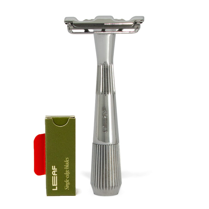Leaf Shave The Twig Razor Kit Chrome with blades