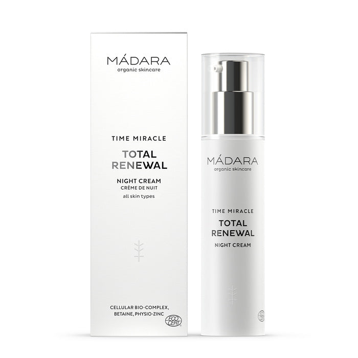 Mádara Time Miracle Total Renewal Night Cream with packaging