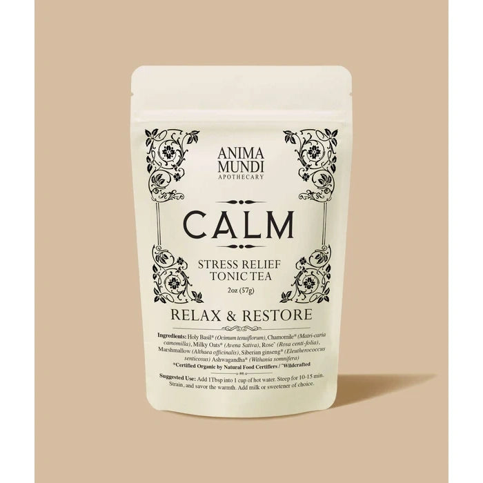 CALM: Stress Relief Tonic Tea Beige Background