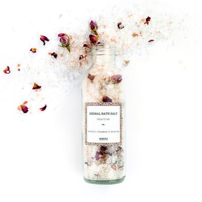 Mirins Copenhagen Herbal Bath Salt Intuition Open Bottle