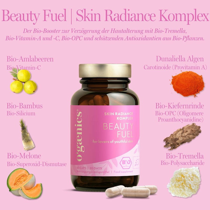 Ogaenics Complejo Beauty Fuel Skin Radiance - Ingredientes