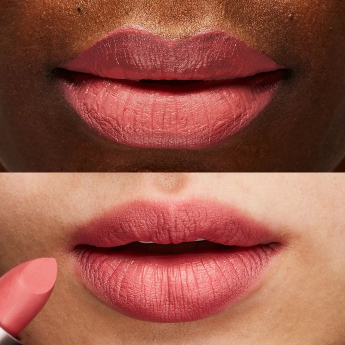 Fruit Pigmented Cocoa Butter Matte Lipstick Mirage on lips