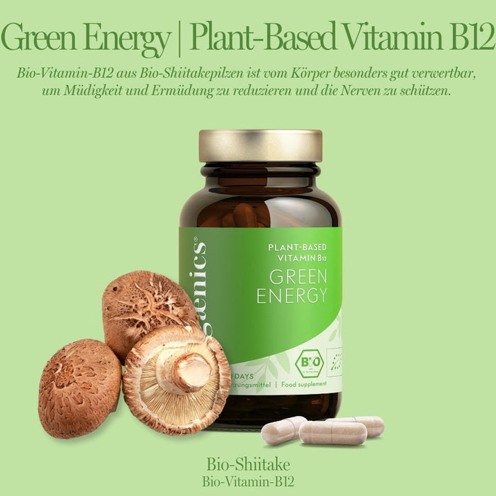 Ogaenics Vitamina B12 a base vegetale Green Energy - Ingredienti