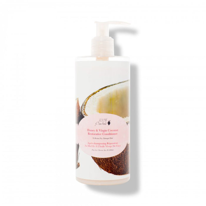 100% Pure Après-shampooing réparateur Miel et Noix de Coco Vierge 390 ml