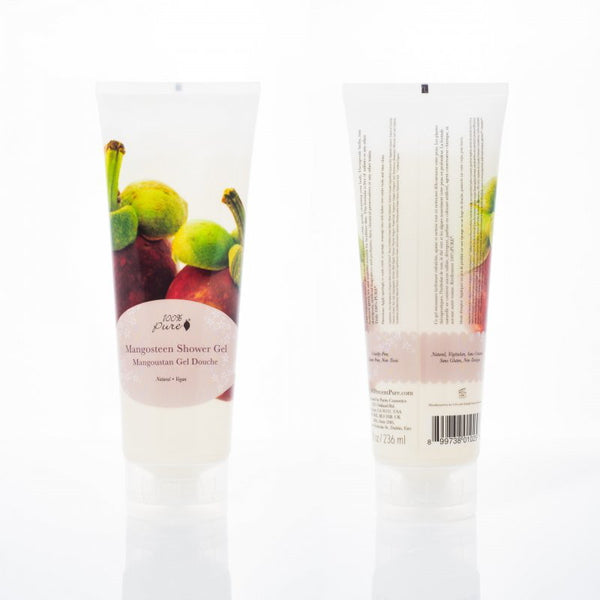 100% Pure Magosteen Shower Gel Front and Back