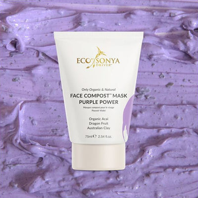Eco By Sonya Face Compost Mask Purple Power - purple background