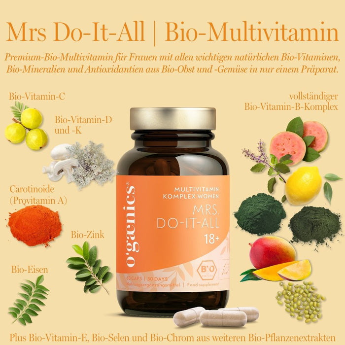 Ogaenics Mrs. Do-It-All Complesso multivitaminico biologico da donna - Ingredienti