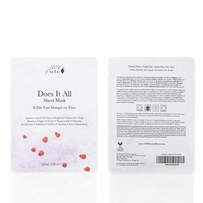 Sheet Mask Does It All 1 Stk Front and Back