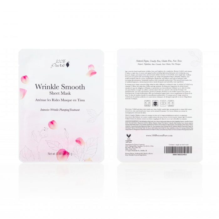 Wrinkle Smooth Sheet Mask Front and Back