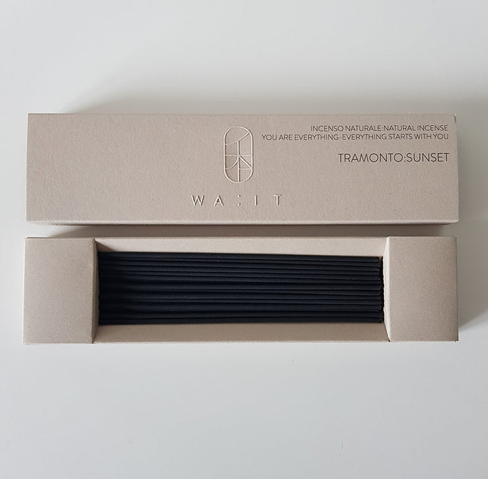 WA:IT TRAMONTO:SUNSET Evening Incense with packaging
