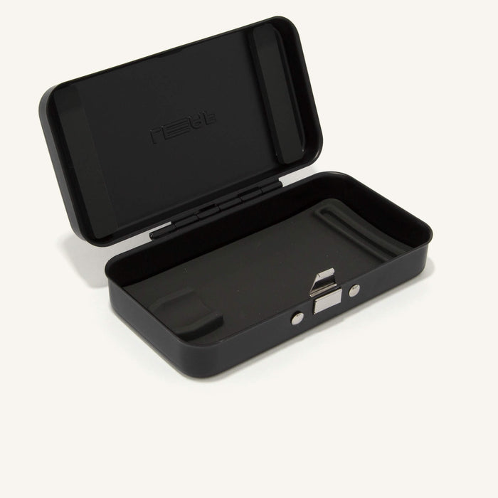The Twig Travel Case Black open and empty
